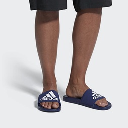 Adidas Adilette Cloudfoam Plus Logo Férfi Akciós Cipők - Kék [D10878]